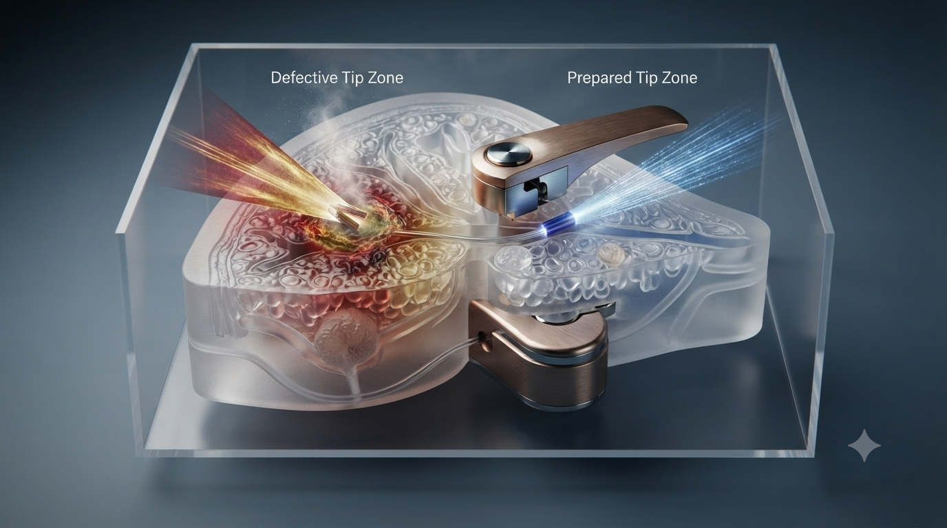 Thermal Necrosis and Optical Geometry: The Clinical Imperative of Flawless Tip Preparation in Laser Ablation